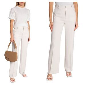 NEW Filippa K Hutton Straight Trouser Pants High Rise in Ivory Women's 38 US 8